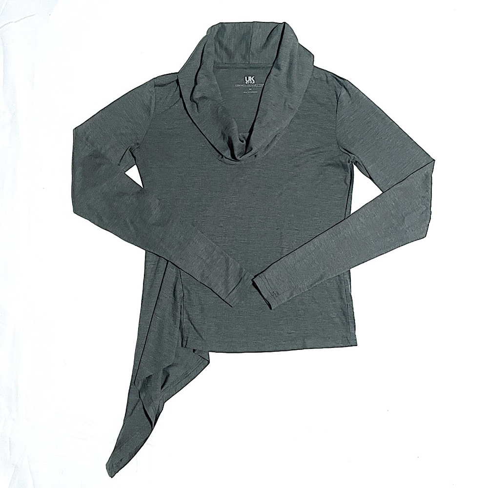 Women’s Sz XS Asymmetrical Long Sleeved Cowl-Neck  Shirt